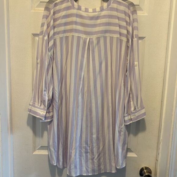 Avenue Womens Plus Size Woven 3/4 Sleeve Blouse Tunic Top 1XL - Picture 8 of 9